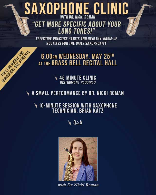 Saxophone Clinic With Dr. Nicki Roman