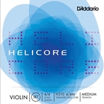 D'Addario H3104/4M Helicore 4/4 Violin String Set, Steel Core