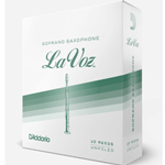 D'Addario LV10SSXMSF Medium-Soft LaVoz Soprano Sax Reeds, Box of 10