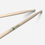Promark TXRBW ProMark Classic Forward 5B Raw Hickory Drumstick, Oval Wood Tip