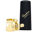 Vandoren LC07P Optimum Alto Sax Gold-Gilded Ligature & Plastic Cap