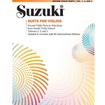 Duets for Violins -Second Violin Parts to Selections from Suzuki Violin School Volumes 1, 2, and 3 (International Edition) - 2nd Violin