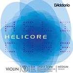 D'Addario H3133/4M Helicore 3/4 Violin D String - Single String ONLY