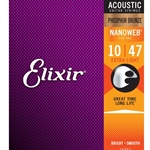 Elixir ELX16002 10-47 Nanoweb Phosphor Bronze Strings