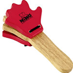 Nino Percussion NINO585 Wood Hand Castanet Natural Rubber Wood