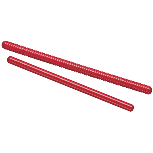 Rhythm Band Pair 10 Red Rhythm Sticks, 1 Fluted, 1 Plain - Rhythm Band