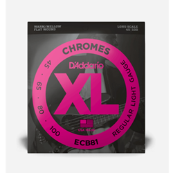 D'Addario ECB81 XL 45-100 Bass Chromes Regular Light Long Scale Strings