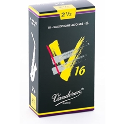 Vandoren SR7025 10 V16 Alto Sax Reeds #2.5