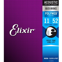 Elixir ELXRACL 11-52 Polyweb 80/20 Bronze Strings