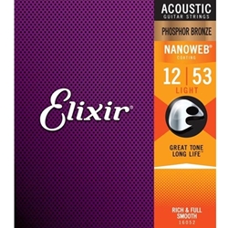 Elixir ELXRNALPB 12-53 Nanoweb Phosphor Bronze