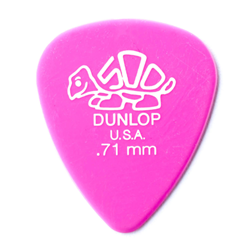 Dunlop 41P71 DUNLOP DELRIN 500 PLAYERS 12-PACK 0.71MM PINK