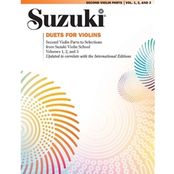 Duets for Violins -Second Violin Parts to Selections from Suzuki Violin School Volumes 1, 2, and 3 (International Edition) - 2nd Violin
