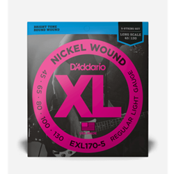 D'Addario ELECBASS 5 String Bass 45-130