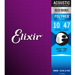 Elixir ELXRAXL 10-47 Polyweb 80/20 Bronze Strings