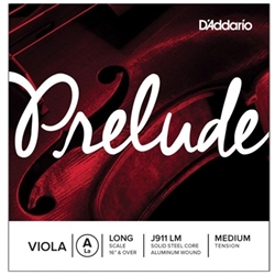 D'Addario J911LM Prelude 16"+ Viola A String - Single String ONLY