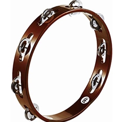 Meinl TA1AB Wood Tambourine Single Row Steel Jingles