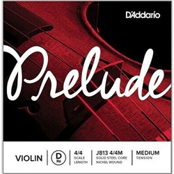 D'Addario J8134/4M Prelude 4/4 Violin D String, MED