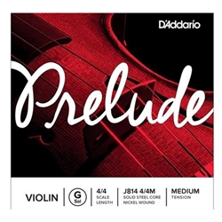 D'Addario J8144/4M Prelude 4/4 Violin G String, MED