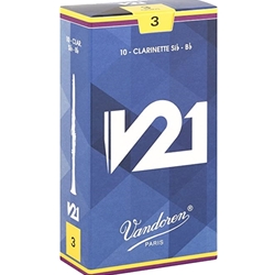 Vandoren CR803 #3 V21 B-Flat Clarinet Reeds, Box of 10