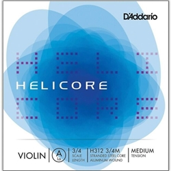 D'Addario H3123/4M Helicore 3/4 Violin A String - Single String ONLY