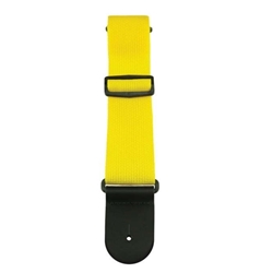 Henry Heller HPOL-YEL Yellow Guitar Strap w/ BB Logo