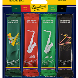 Vandoren SRMIXT25 2.5 Tenor Sax Jazz Reed Sample Pack of 3