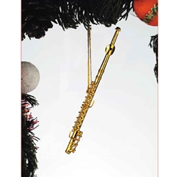 Music Treasures 463042G Gold Flute Ornament
