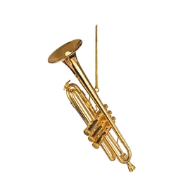Music Treasures 463041G Gold Trumpet Ornament