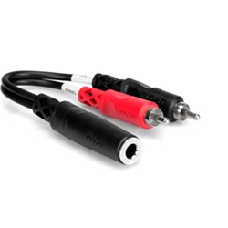 Hosa YPR257 1/4 Female Dual RCA Male Y Cable