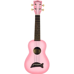 Kala MK-SD/PKBURST Dolphin Soprano Ukulele - Pink Burst