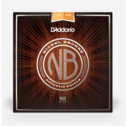 D'Addario NB1256 Nickel Bronze Acoustic Guitar Strings, Light Top / Med Bottom, 12-56