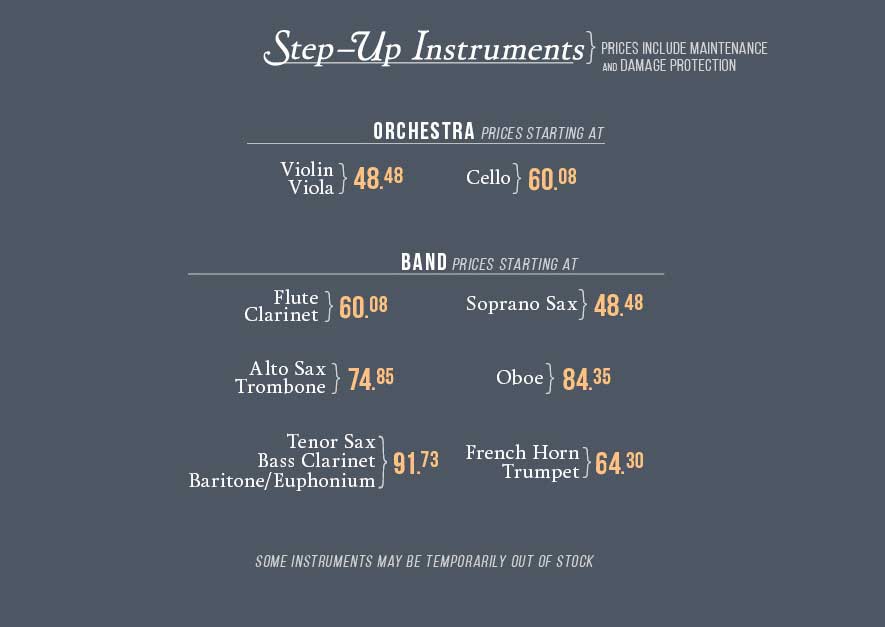 Stupe Up Rental Pricing Chart